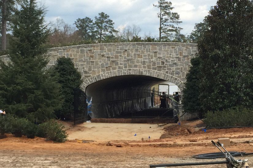 Photo of one of the new pedestrian tunnels leading onto the grounds of the Augusta  National