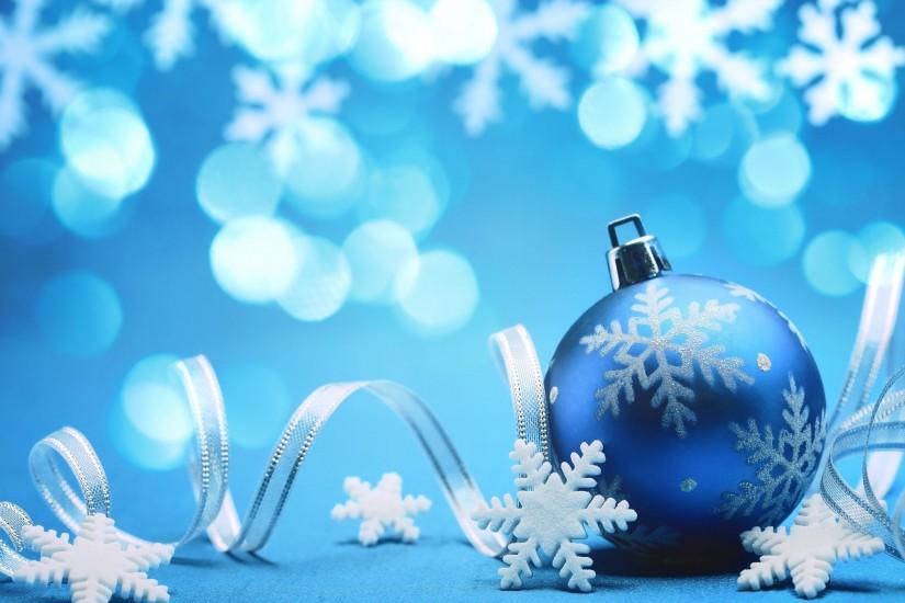 Blue Christmas decorations Widescreen Wallpaper - #5491