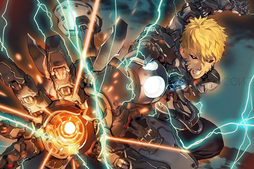 One Punch Man, Genos, Lightning, Cyborg Wallpapers HD / Desktop and Mobile  Backgrounds