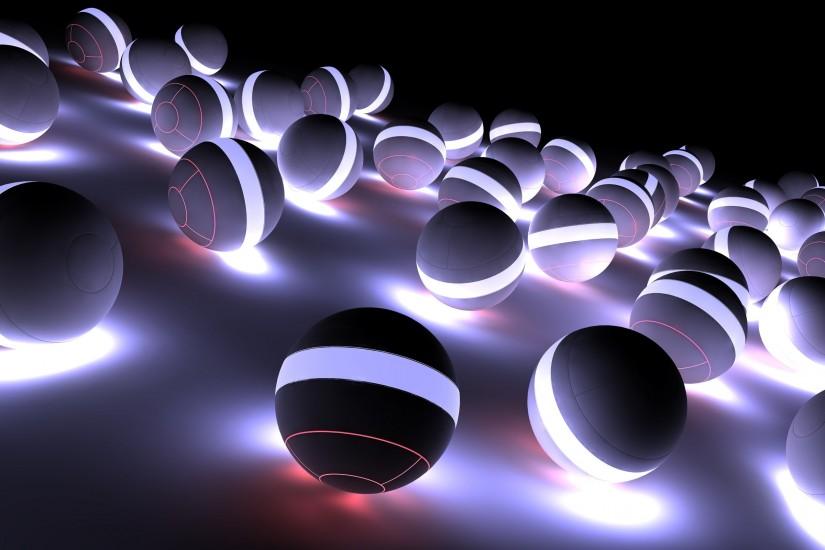 Preview wallpaper balloons, neon, light, bright, shadow 2560x1600