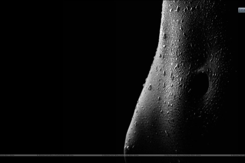 You are viewing wallpaper titled "Skin With Water Drops Black n White" ...
