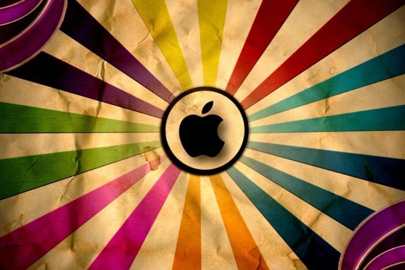 Vintage Apple Logo Background HD Wallpaper - 1527671