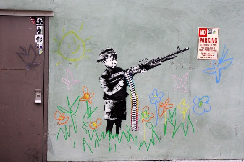 Banksy Child Soldier Wallpaper HD