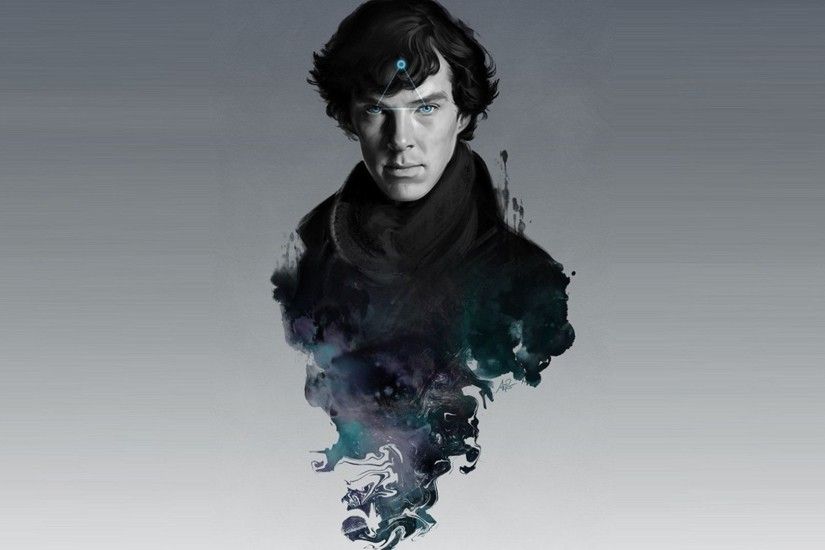 Sherlock, Sherlock Holmes, Benedict Cumberbatch, TV, Smoke, Simple  Background Wallpapers HD / Desktop and Mobile Backgrounds