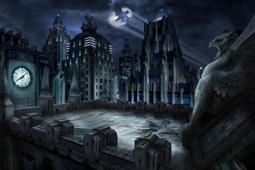Name : High quality photo of Gotham City, wallpaper of Batman,