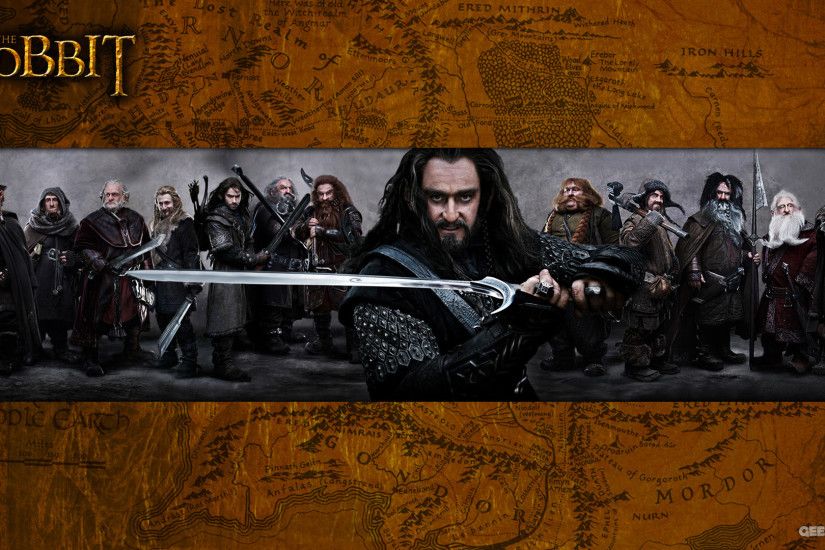 The Hobbit 13 dwarves desktop wallpaper (without names)