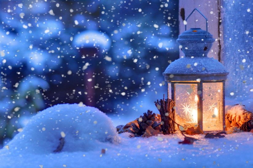 Christmas Snow Lantern 4K Ultra HD Desktop Wallpaper Uploaded by  DesktopWalls