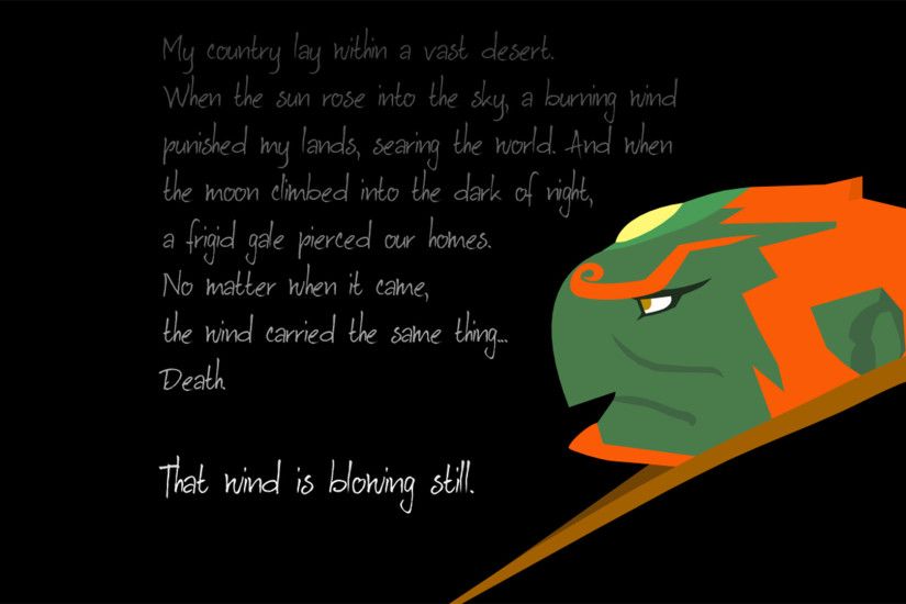 I just finished Wind Waker again, and made a wallpaper based on a (slightly  altered) quote from Ganondorf.