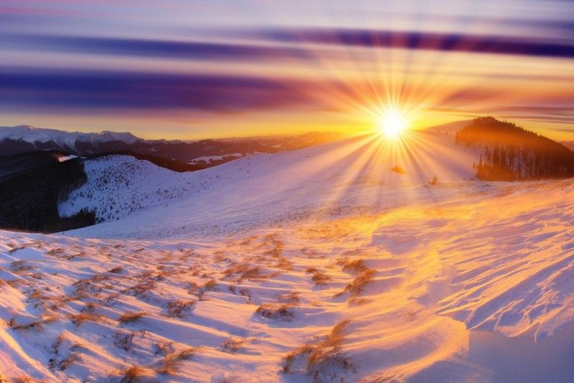 Spectacular Winter Sunrise Wallpaper
