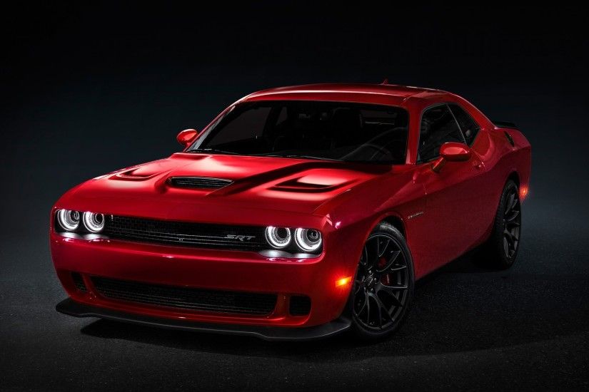 Download now full hd wallpaper dodge challenger red front view muscle car  ...