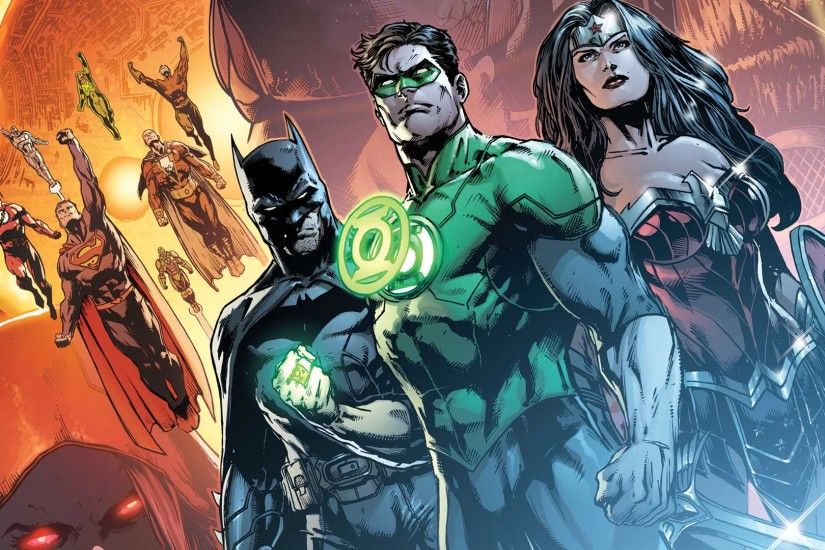 Comics - Justice League Green Lantern Flash Superman Batman Wonder Woman  Aquaman Wallpaper