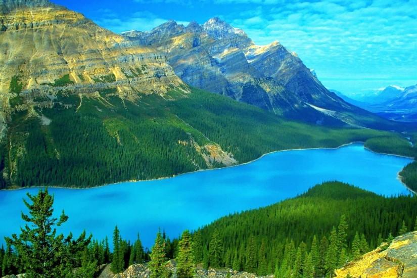 Heavenly Blue Lake Wallpaper