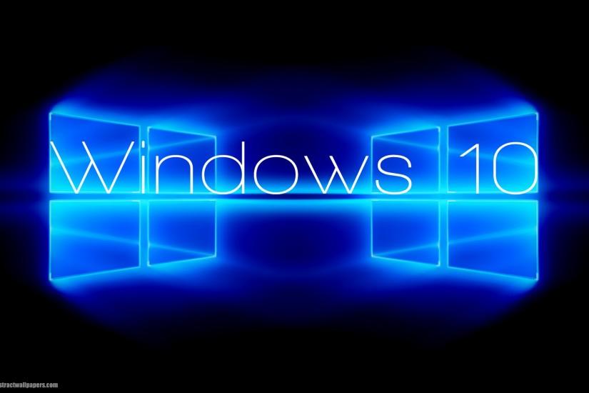 and blue Windows 10 wallpaper with Windows logos and text Windows 10 .