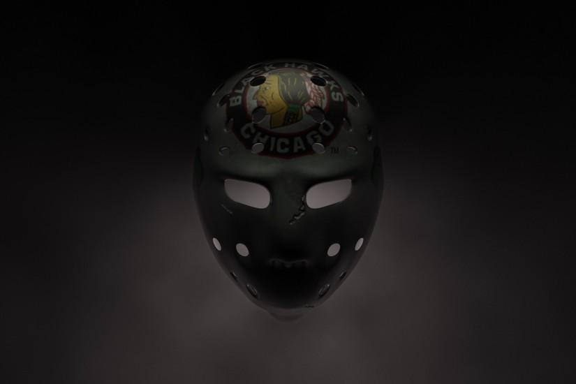 3D Blackhawks Hockey Mask