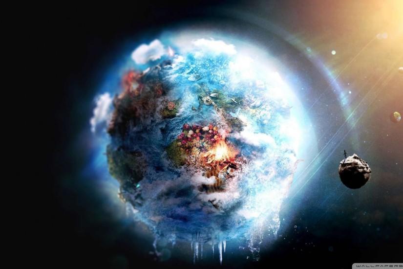outer space world futuristic fire earth frozen destruction wallpaper – Space  Planets HD Desktop Wallpaper