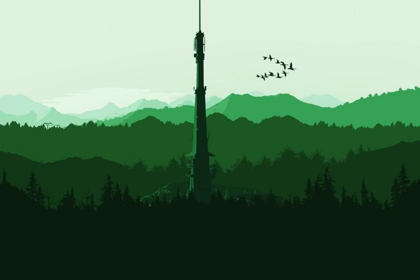 mediaI made a Wallpaper in the style of Firewatch ...