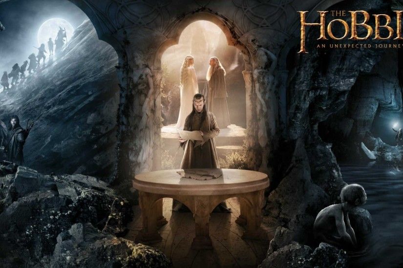 The Hobbit: An Unexpected Journey, Movies, Gandalf, Galadriel, Gollum,  Dwarfs, Elrond Wallpapers HD / Desktop and Mobile Backgrounds