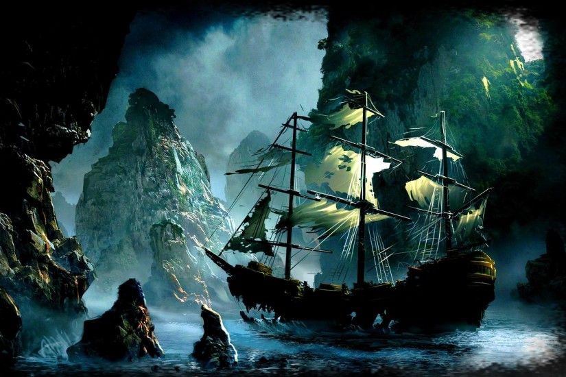 Ghost Pirate Ship Backgrounds