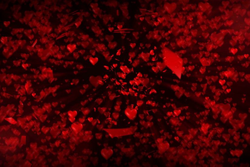 Subscription Library 3d animation of giant romantic red heart growing  larger and burst into little red hearts pattern