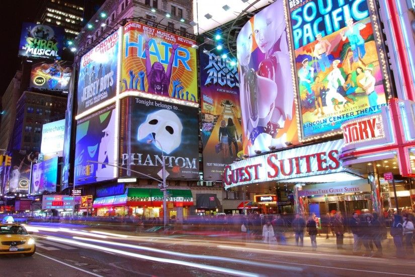 times square new york night lights advertising