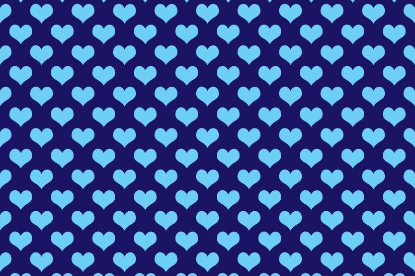 Hearts Background Wallpaper Blue