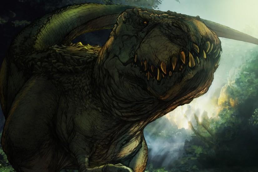 Free t-rex illustration wallpaper background