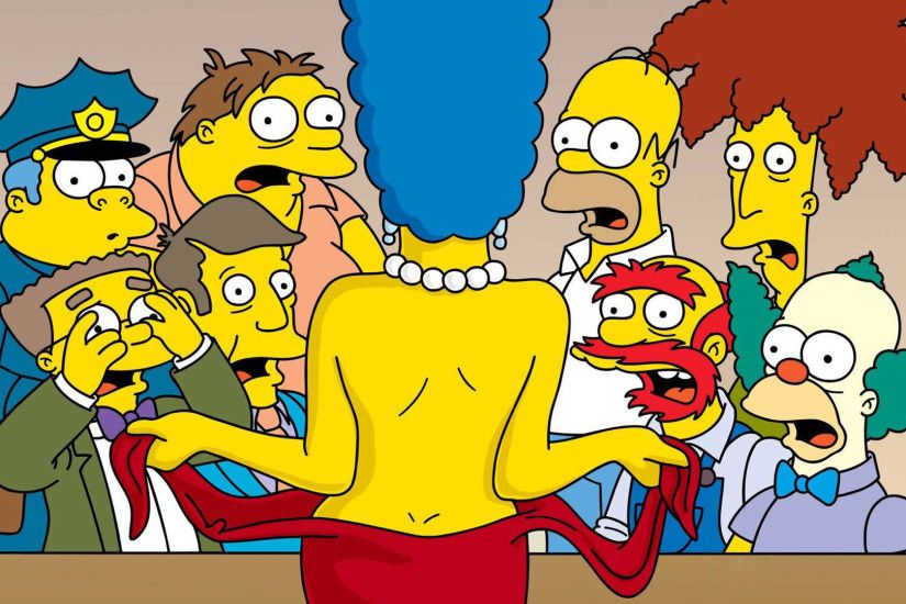 TV Show - The Simpsons Homer Simpson Marge Simpson Waylon Smithers Seymour  Skinner Krusty The Clown