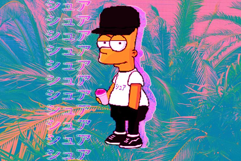 Vaporwave Bart Simpson Wallpaper ...