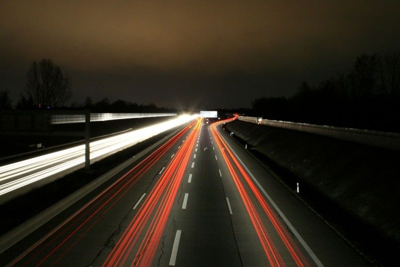 Highway at Night Photography