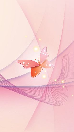 Pink Butterfly iPhone wallpaper