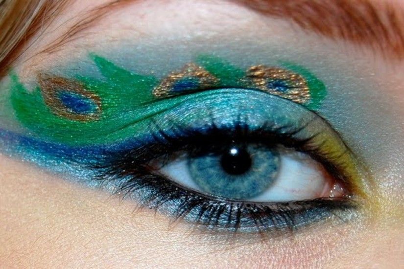 HOt-Midnight-Peacock-Eye-Makeup-free-wallpaper-hd
