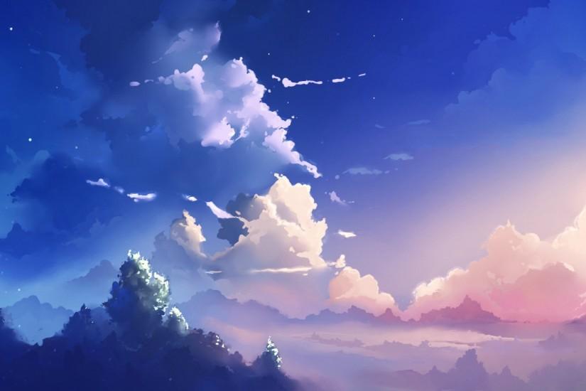 anime sky scenery wallpaper 7984