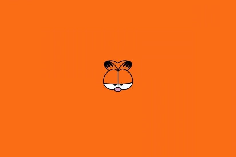 eyes garfield minimalism cat orange