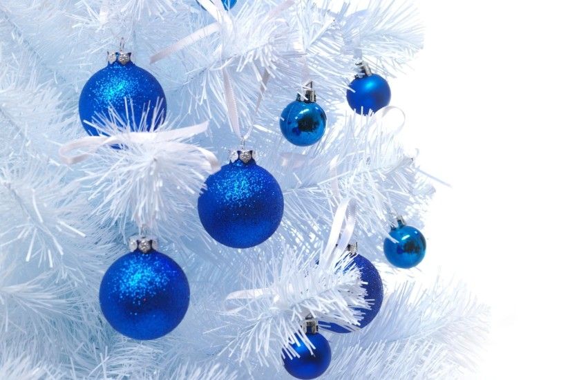 Wallpaper christmas white and blue