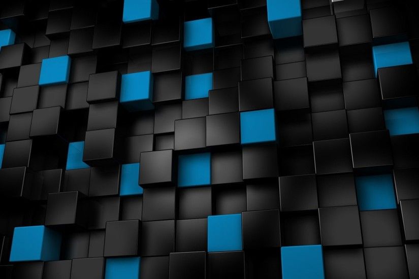 blue and black cubes wallpaper Wallpaper 3
