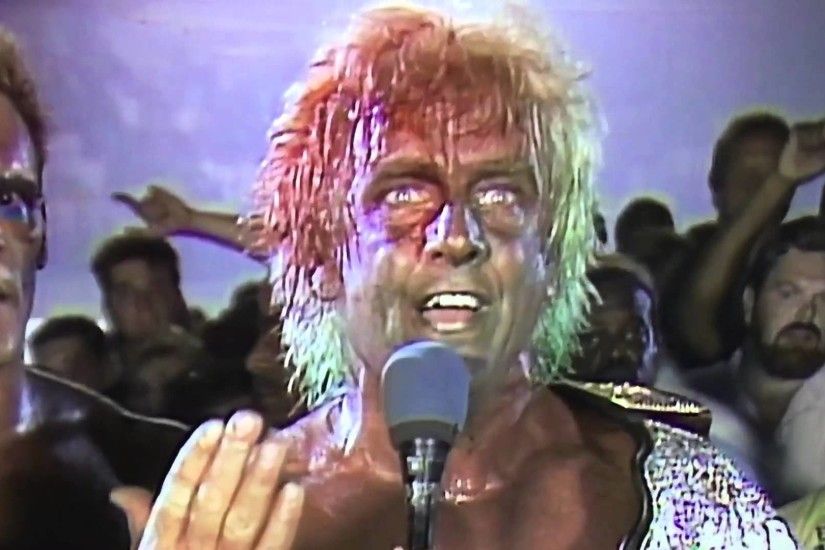 Ric Flair. Bloodied w Green Mist