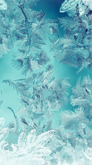 Ice Pattern Green Snow Nauture Christmas iPhone 6 wallpaper