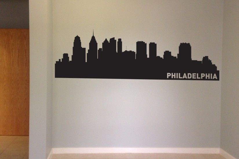Philadelphia Pensylvania Skyline Vinyl Wall Decal