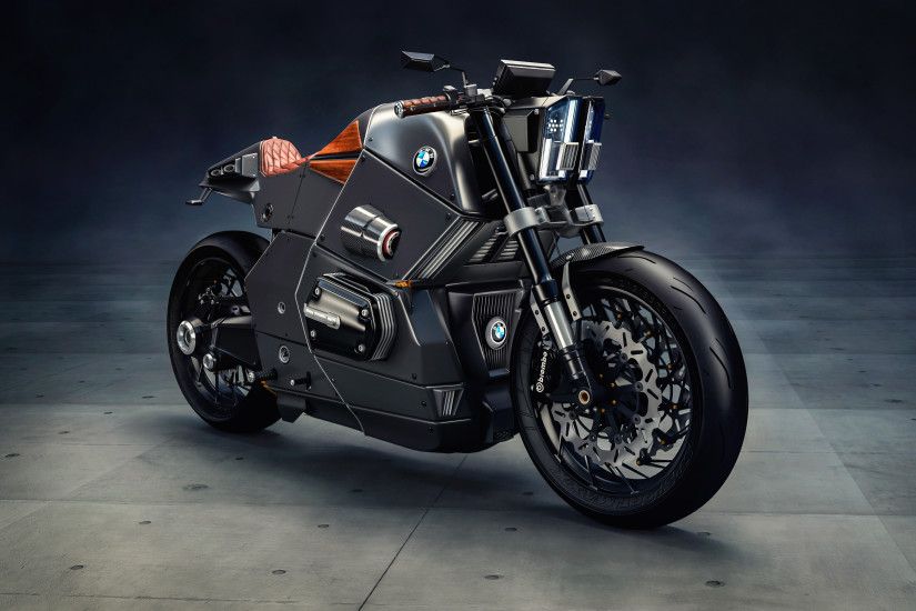 Stylish black motorcycle BMW Urban Racer