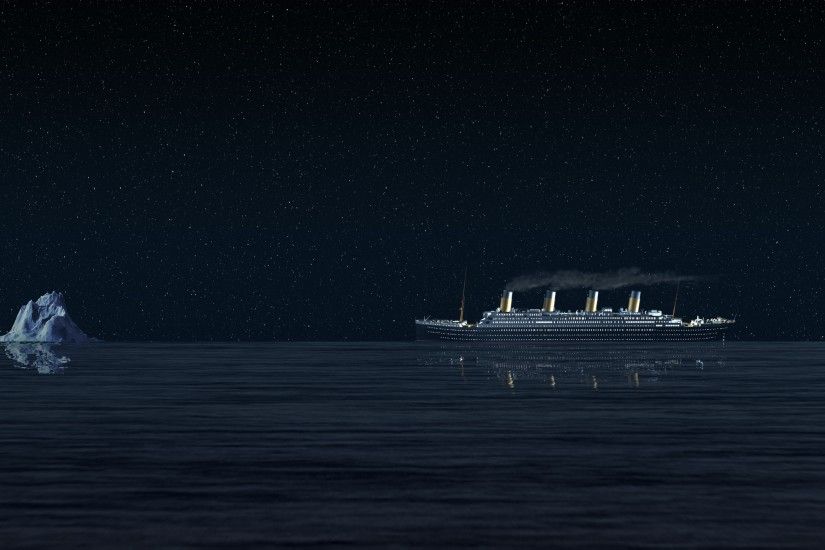 ... Night, Ship, History, Sea, Starry night, Iceberg Wallpaper