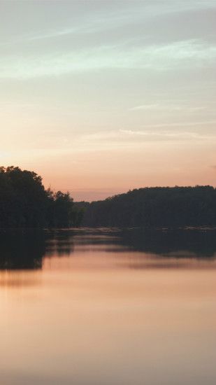 Nature Sunset Calm Mountain Lake Scenery #iPhone #6 #plus #wallpaper