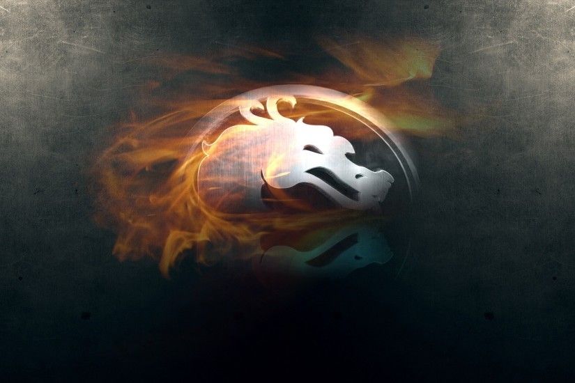 Charming Mortal Kombat Dragon Fire Background Reflection Wallpaper Wallpaper