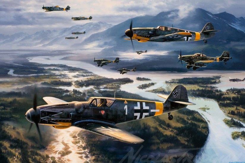 1920x1200 Messerschmitt, Messerschmitt Bf 109, World War II, Germany,  Military, Aircraft