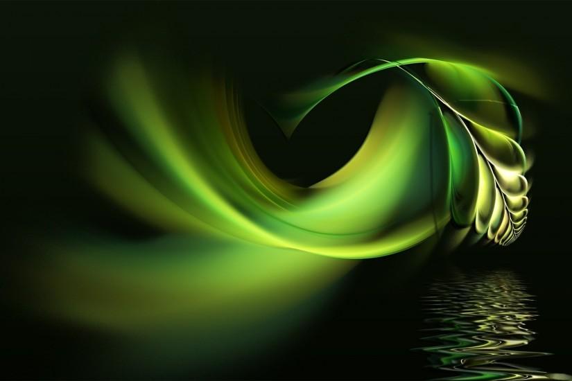 background abstract feather water green wallpaper