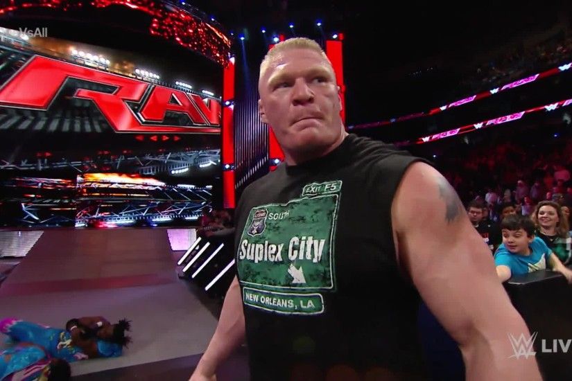 Brock Lesnar, the latest entrant in the WWE Royal Rumble, decimates his  fellow Superstars
