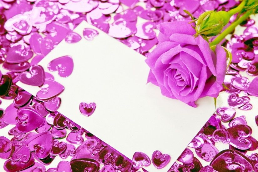 Heart Pink Love Note Rose Flower Wallpaper Macbook