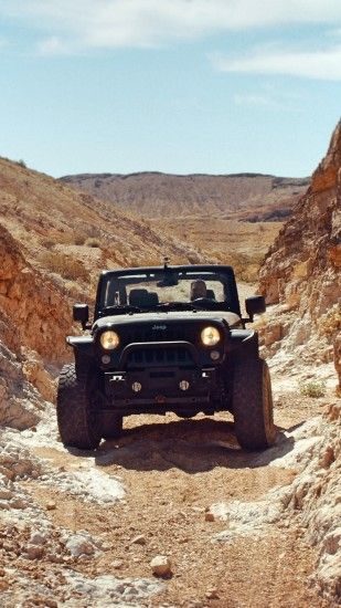 Preview wallpaper jeep, suv, rocks, desert 1440x2560