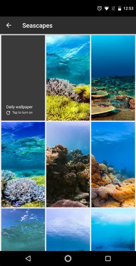 Google's very own official wallpapers app just added a brand new Seascapes  category, filled with 34 new wallpapers for oceanic fans browse through.