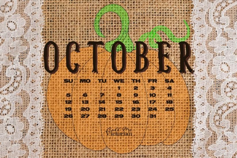 October 2014 Desktop Calendar Wallpaper | Call Me Victorian