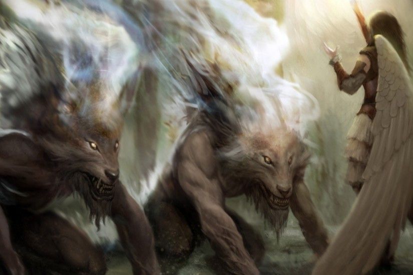 Angels Magic: The Gathering Fantasy Art Artwork Werewolves Wallpaper At  Fantasy Wallpapers